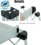 Lightweight Stable Alu. Folding Square Table Roll up Top with Carry Bag for Camping Picnic Backyards BBQ Camp Kitchen (Nature, M)