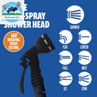 Sun Ninja Portable Shower: High-Pressure, 8L, Multi-Spray Settings for Outdoor Adventures