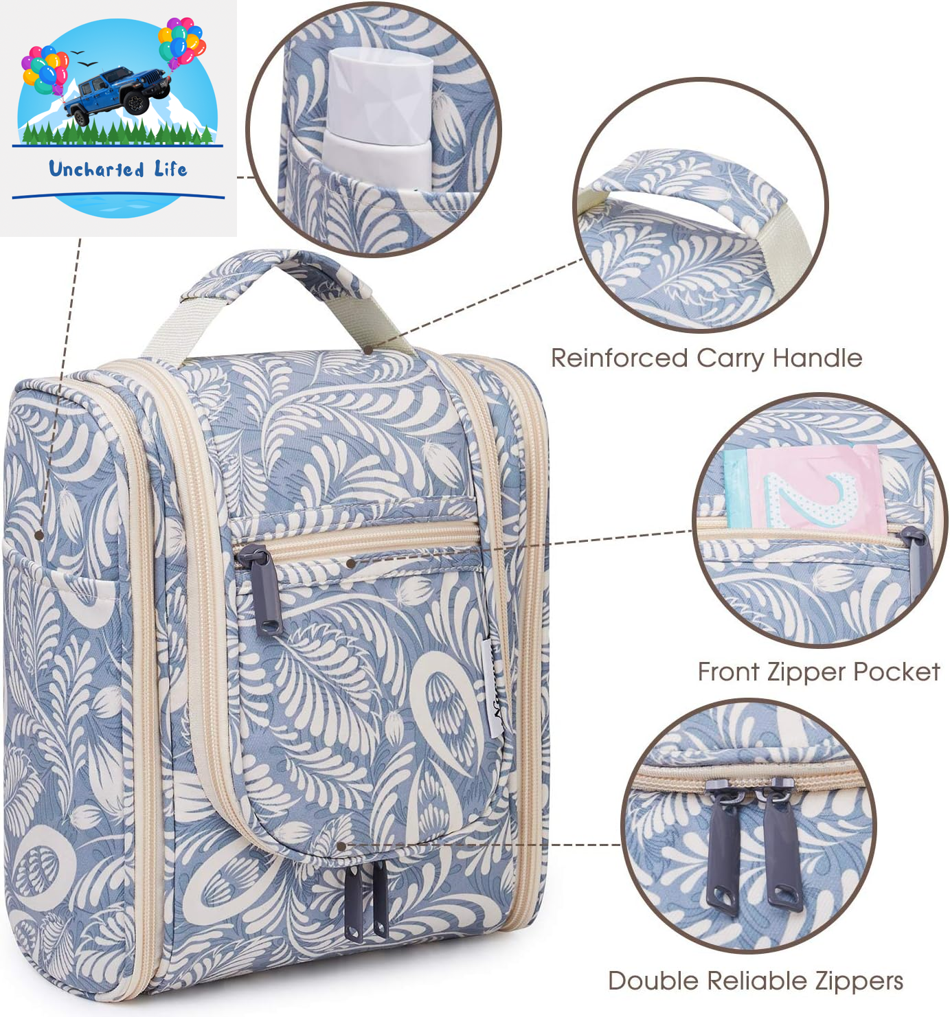 Hanging Toiletry Bag, Travel Makeup Organizer for Essentials