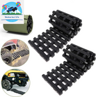 2PC Traction Tracks Mats TPR 31.5" L Tire Recovery Track Pad Roll Car Vehicle Tyre Traction Boards Tire Ladder Track Grabber Auto Emergency Traction Aid W/Bag for Off-Road Mud Snow Ice Sand