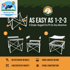 Fireside Outdoor Portable Fire Pit for Camping 24 Inch- Collapsible Pop up Fire Pit, Outdoor Camp Fire, Wood Fire Pits for Outside, Campfire Standing Fire Pit, Weighs 7 Lbs, Heat Shield NOT Included