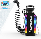 Sun Ninja Portable Shower: High-Pressure, 8L, Multi-Spray Settings for Outdoor Adventures