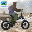 Wooken 20'' Fat Tire Electric Bike: 500W Motor, Foldable, Dual Shock & Long Range