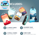 Compression Packing Cubes for Travel - Luggage and Backpack Organizer Packaging Cubes for Clothes