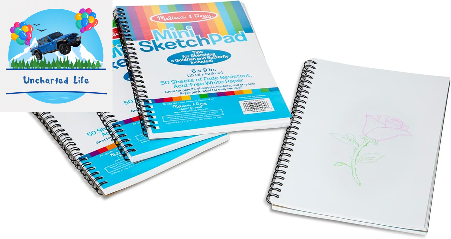 Mini-Sketch Spiral-Bound Pad (6 X 9 Inches) - 4-Pack