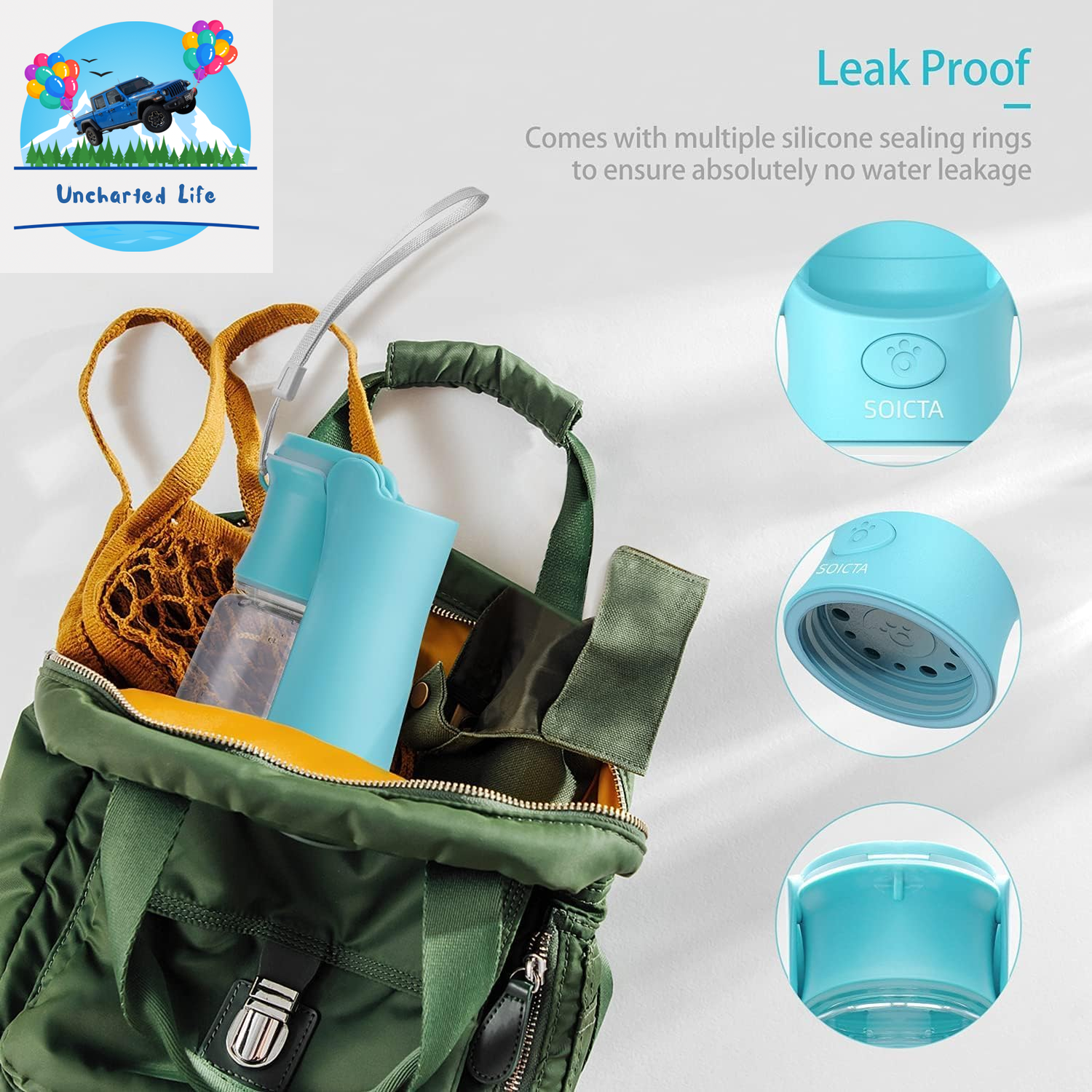 Foldable Dog Water Bottle – Leak-Proof, Portable & Travel-Friendly