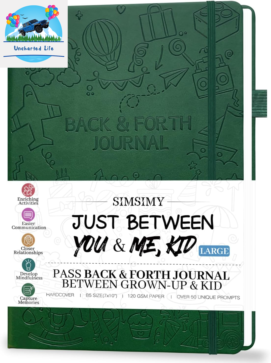 Just between You and Me Kid Journal - a Back & Forth Journal for Grown-Up & Kid / Parent & Child to Strengthen Bond, Build Communication, and Share Memories, Interactive Writing Prompts for Kids & Adults, Gift for Girls Boys, 7"X10"-Light Purple