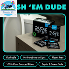 Flushable Wipes - 30 Ct, Mint Chill, Extra-Large, Individually Wrapped, Eucalyptus & Tea Tree, Septic Safe