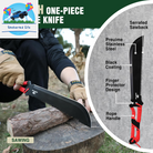 Hatchet and Machete Knife Set with Sheath, One-Piece Axe & Hunting Knives with Paracord Handle, Zoomable Flashlight, Many Other Tools, Ideal Gift for Men Who Likes Hunting Outdoor Adventure