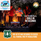Fireside Outdoor Portable Fire Pit for Camping 24 Inch- Collapsible Pop up Fire Pit, Outdoor Camp Fire, Wood Fire Pits for Outside, Campfire Standing Fire Pit, Weighs 7 Lbs, Heat Shield NOT Included