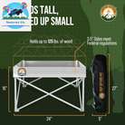 Fireside Outdoor Portable Fire Pit for Camping 24 Inch- Collapsible Pop up Fire Pit, Outdoor Camp Fire, Wood Fire Pits for Outside, Campfire Standing Fire Pit, Weighs 7 Lbs, Heat Shield NOT Included