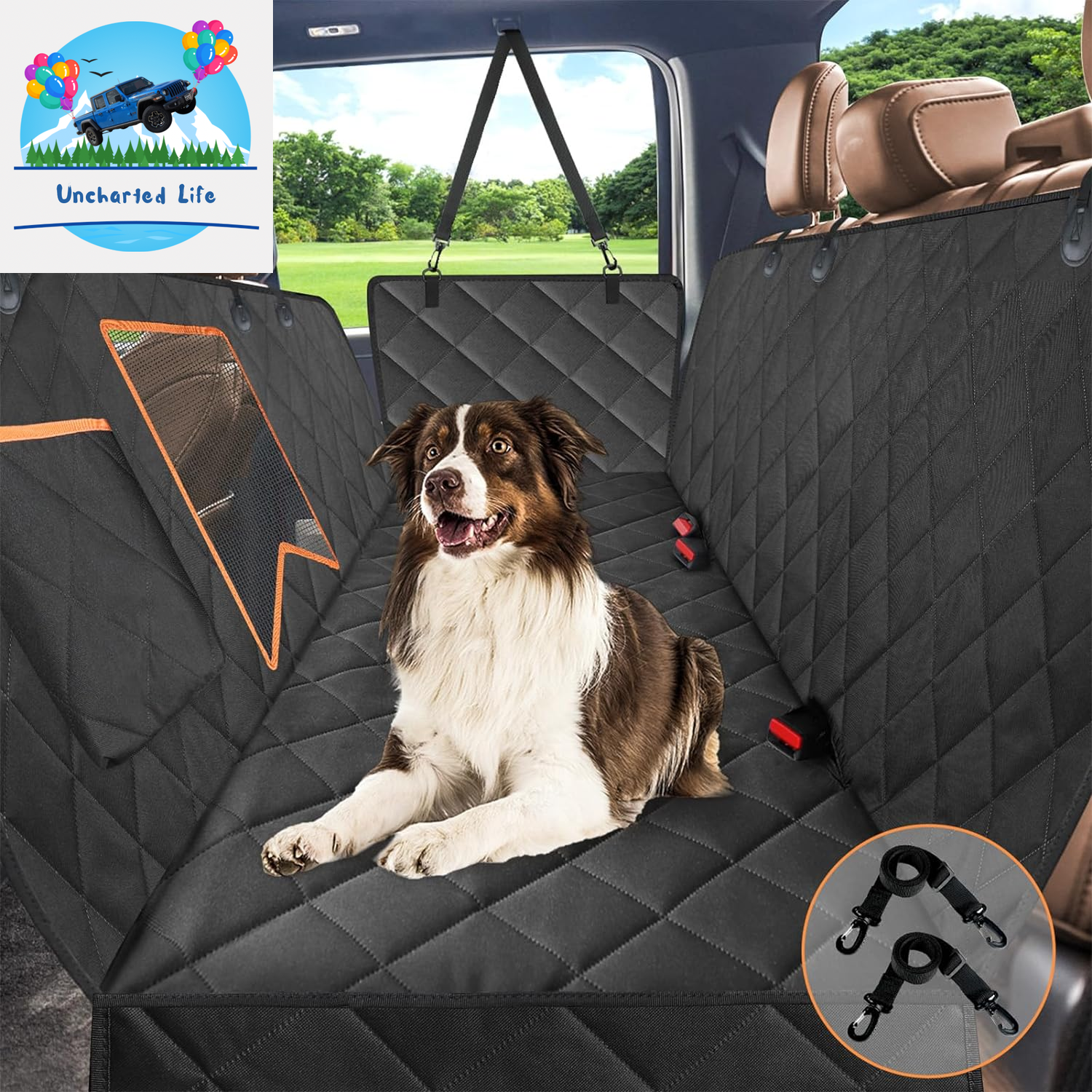 Kytely Dog Car Seat Cover: Waterproof, Anti-Slip, & Hammock Style for Cars, Trucks, and SUVs