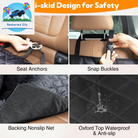 Kytely Dog Car Seat Cover: Waterproof, Anti-Slip, & Hammock Style for Cars, Trucks, and SUVs