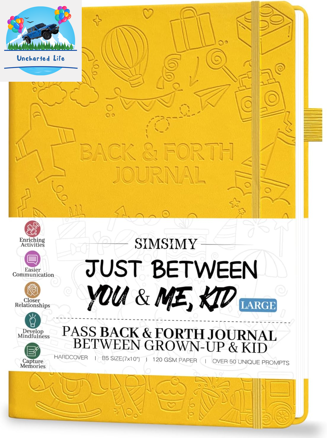 Just between You and Me Kid Journal - a Back & Forth Journal for Grown-Up & Kid / Parent & Child to Strengthen Bond, Build Communication, and Share Memories, Interactive Writing Prompts for Kids & Adults, Gift for Girls Boys, 7"X10"-Light Purple