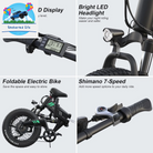 Wooken 20'' Fat Tire Electric Bike: 500W Motor, Foldable, Dual Shock & Long Range