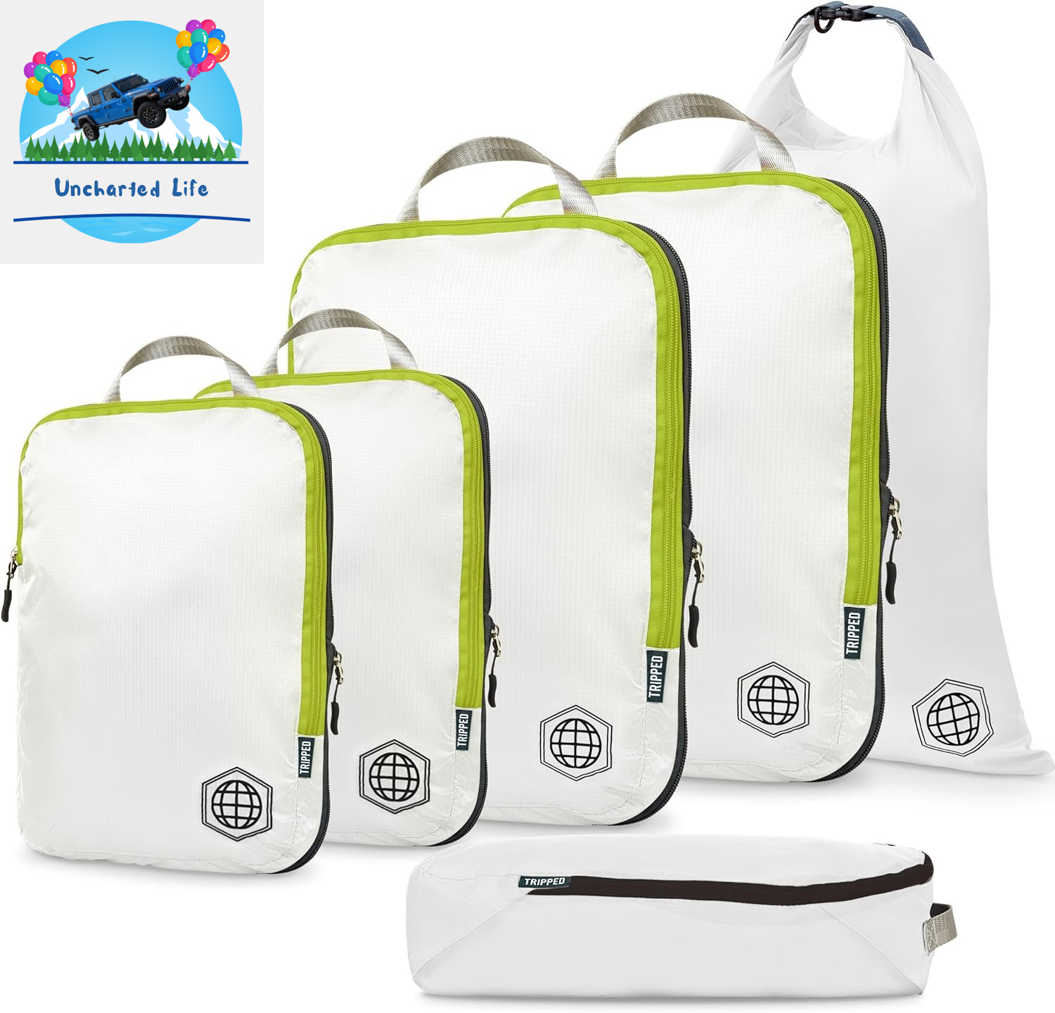 Compression Packing Cubes for Travel - Luggage and Backpack Organizer Packaging Cubes for Clothes