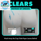 Flushable Wipes - 30 Ct, Mint Chill, Extra-Large, Individually Wrapped, Eucalyptus & Tea Tree, Septic Safe