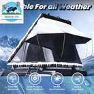 Rooftop Tent Hard Shell Roof Top Tent Hardshell Suitable for Jeep SUV Truck Van，Camping Car Roof Tent for 2-3 Person