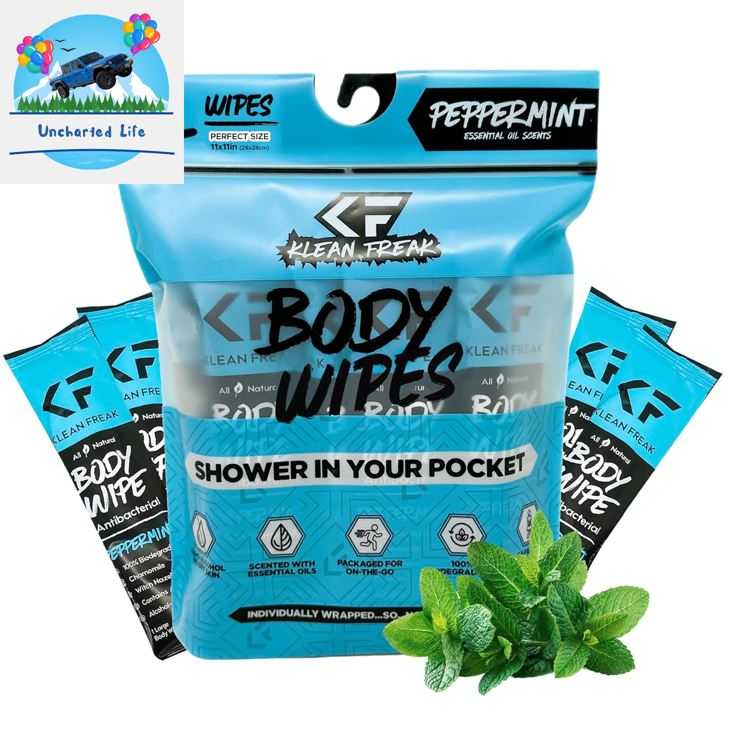 Large Body Wipes - 120 Count Jug for Effective Sweat and Odor Elimination, Ideal for Travel